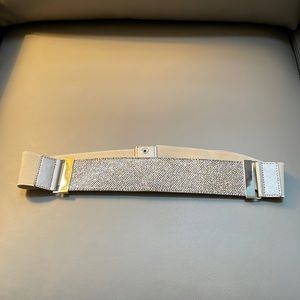 Gold shimmery belt with buttons from Express